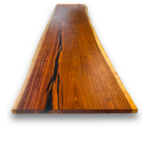 ESJ - 1E Exotic Brazilian Cherry Live Edge Table / Dine Slab