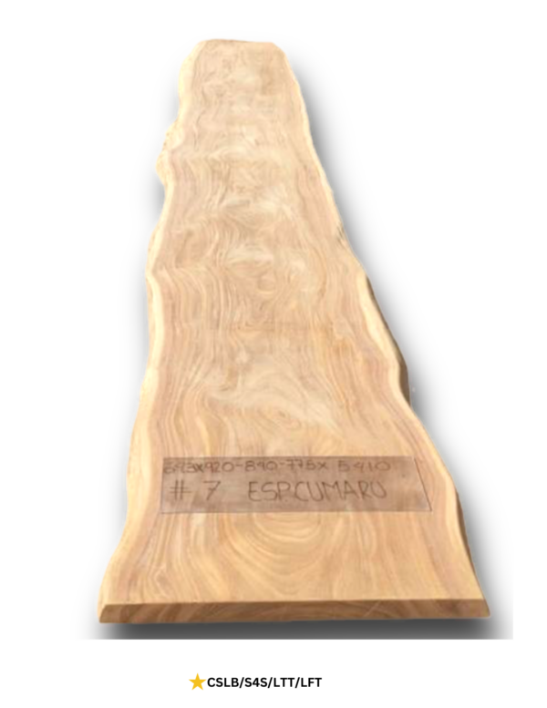 ESC - 7 Exotic Southern Teak Live Edge Table Slab