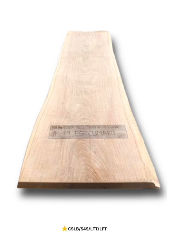 ESC - 19 Exotic Southern Teak Live Edge Table / Dine Slab