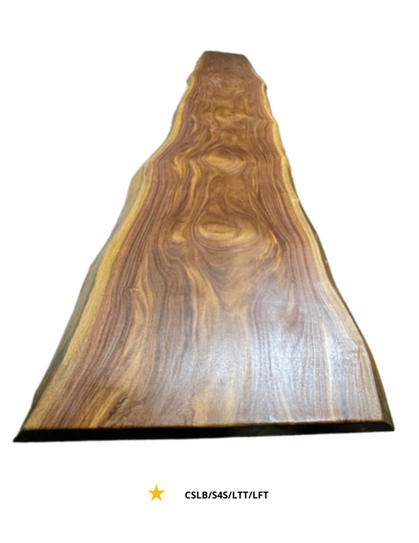 ESC - 6W Exotic Southern Teak Live Edge Table / Meeting Room Slab