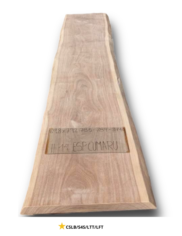 ESC - 14 Exotic Southern Teak Live Edge Table Slab